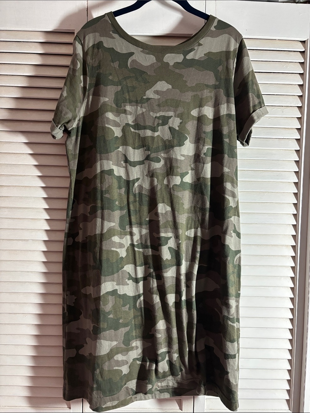 Camo Short Sleeve Tee Dress